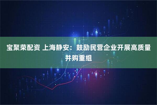 宝聚荣配资 上海静安：鼓励民营企业开展高质量并购重组
