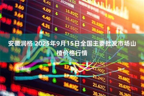 安徽润格 2025年9月15日全国主要批发市场山楂价格行情